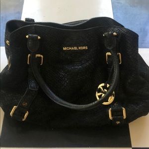 Michael Kors Leather Snakeskin Embossed tote